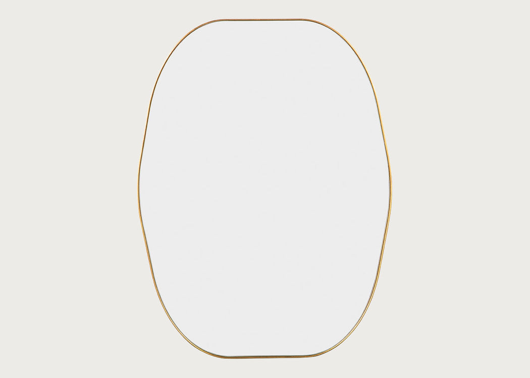 Fine Edge Dram Wall Mirror Gold 60 x 80cm