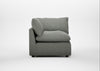Astrid Corner Unit Boucle Tweed Lapis / Walnut Stained Beech