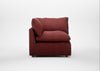 Astrid Corner Unit Capelo Linen-Cotton Etruscan Red / Natural Beech