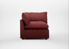 Astrid Corner Unit Capelo Linen-Cotton Etruscan Red / Walnut Stained Beech