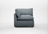 Astrid Corner Unit Capelo Linen-Cotton Mineral / Walnut Stained Beech