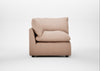 Astrid Corner Unit Capelo Linen-Cotton Rosedale / Walnut Stained Beech
