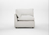 Astrid Corner Unit Capelo Linen-Cotton Sea Salt / Walnut Stained Beech