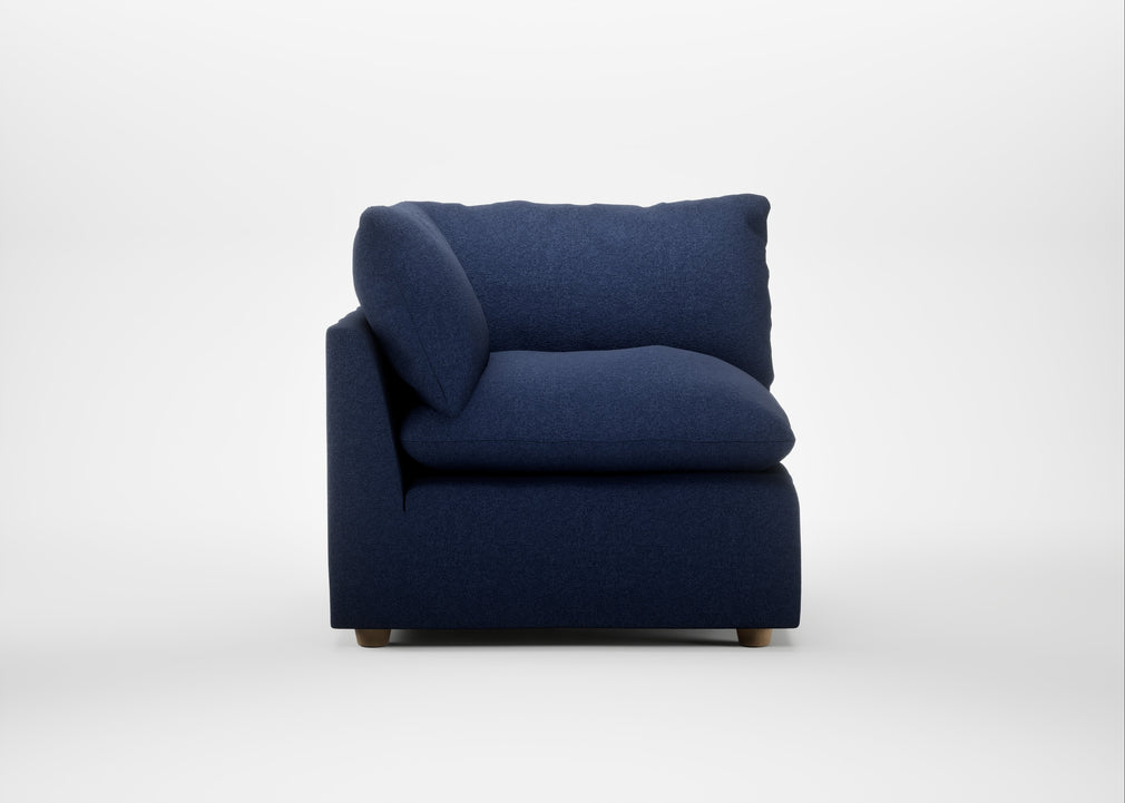 Astrid Corner Unit Melton Wool New Navy / Natural Beech