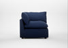 Astrid Corner Unit Melton Wool New Navy / Walnut Stained Beech