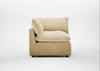 Astrid Corner Unit Smart Luxe Velvet Biscuit / Walnut Stained Beech