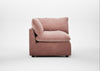 Astrid Corner Unit Smart Luxe Velvet Dusky Pink / Walnut Stained Beech