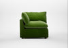 Astrid Corner Unit Smart Luxe Velvet Grass / Walnut Stained Beech