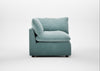 Astrid Corner Unit Smart Luxe Velvet Mineral Blue / Walnut Stained Beech