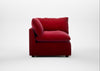 Astrid Corner Unit Smart Luxe Velvet Mulberry / Walnut Stained Beech