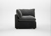 Astrid Corner Unit Smart Luxe Velvet Nickel / Walnut Stained Beech