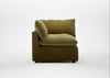 Astrid Corner Unit Smart Luxe Velvet Peridot / Walnut Stained Beech