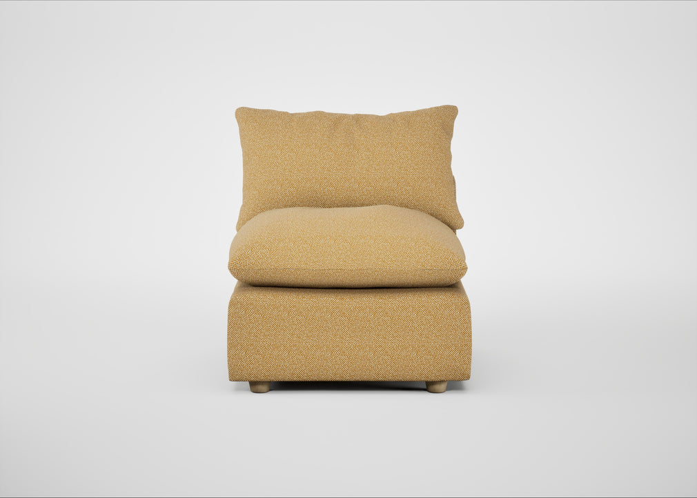 Astrid Single Unit Boucle Tweed Citrine / Natural Beech