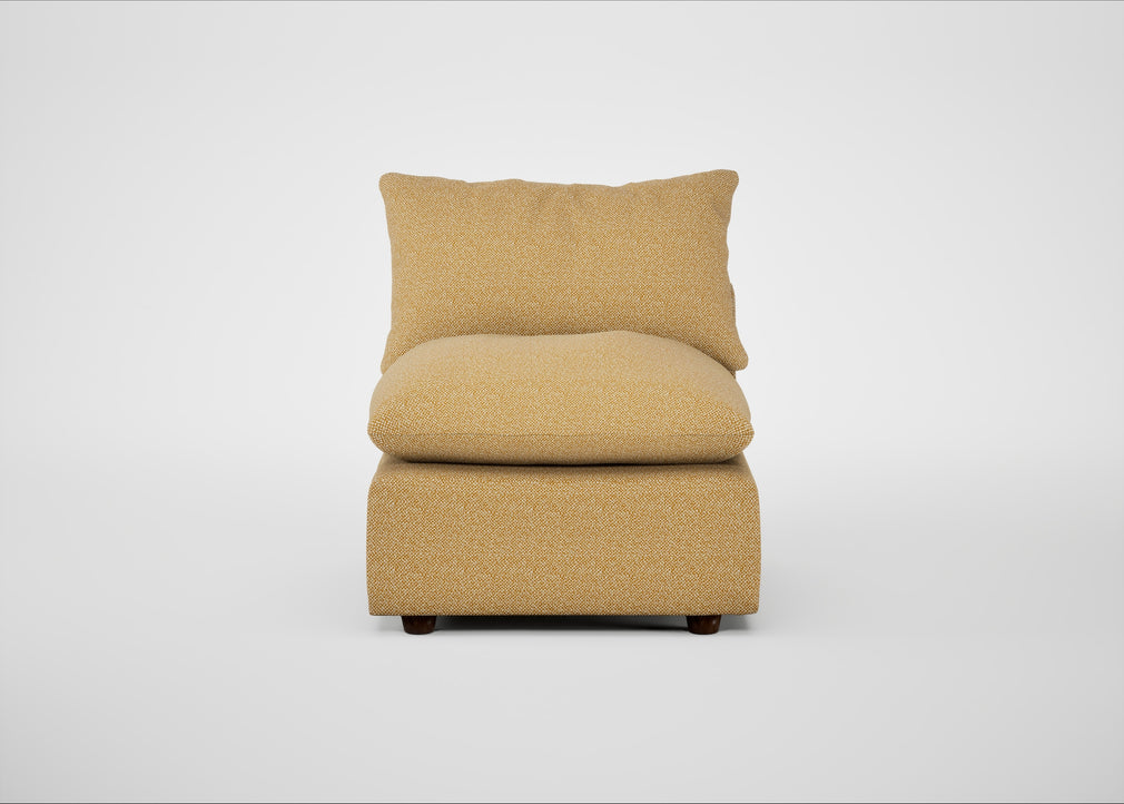 Astrid Single Unit Boucle Tweed Citrine / Walnut Stained Beech