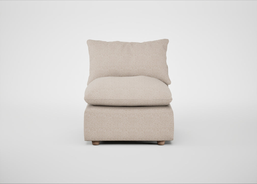 Astrid Single Unit Boucle Tweed Pearl / Natural Beech