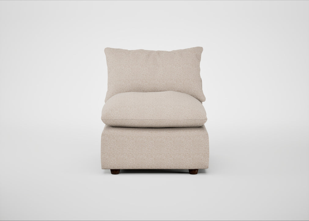 Astrid Single Unit Boucle Tweed Pearl / Walnut Stained Beech