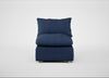 Astrid Single Unit Capelo Linen-Cotton Inkspot / Natural Beech