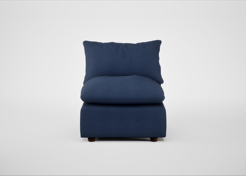 Astrid Single Unit Capelo Linen-Cotton Inkspot / Walnut Stained Beech