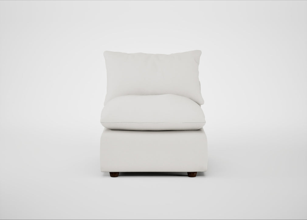 Astrid Single Unit Capelo Linen-Cotton Sea Salt / Walnut Stained Beech