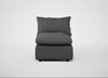 Astrid Single Unit Melton Wool Granite / Walnut Stained Beech