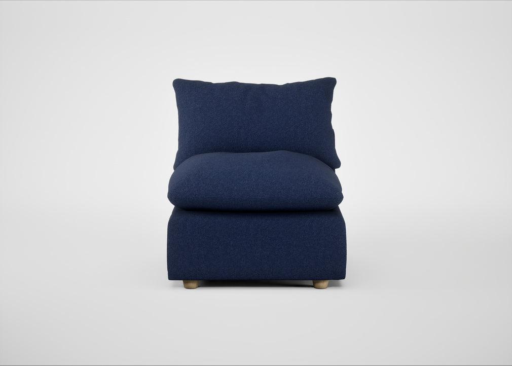 Astrid Single Unit Melton Wool New Navy / Natural Beech