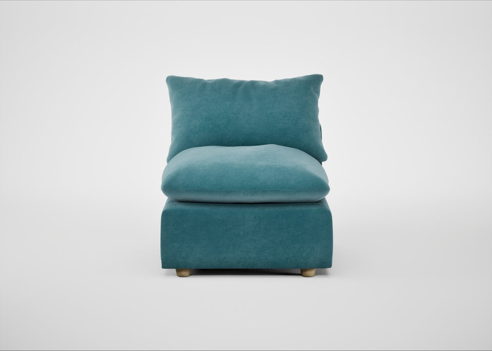 Astrid Single Unit Smart Luxe Velvet Airforce Blue / Natural Beech