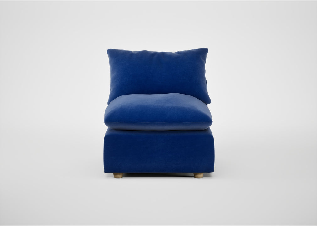 Astrid Single Unit Smart Luxe Velvet Azure / Natural Beech