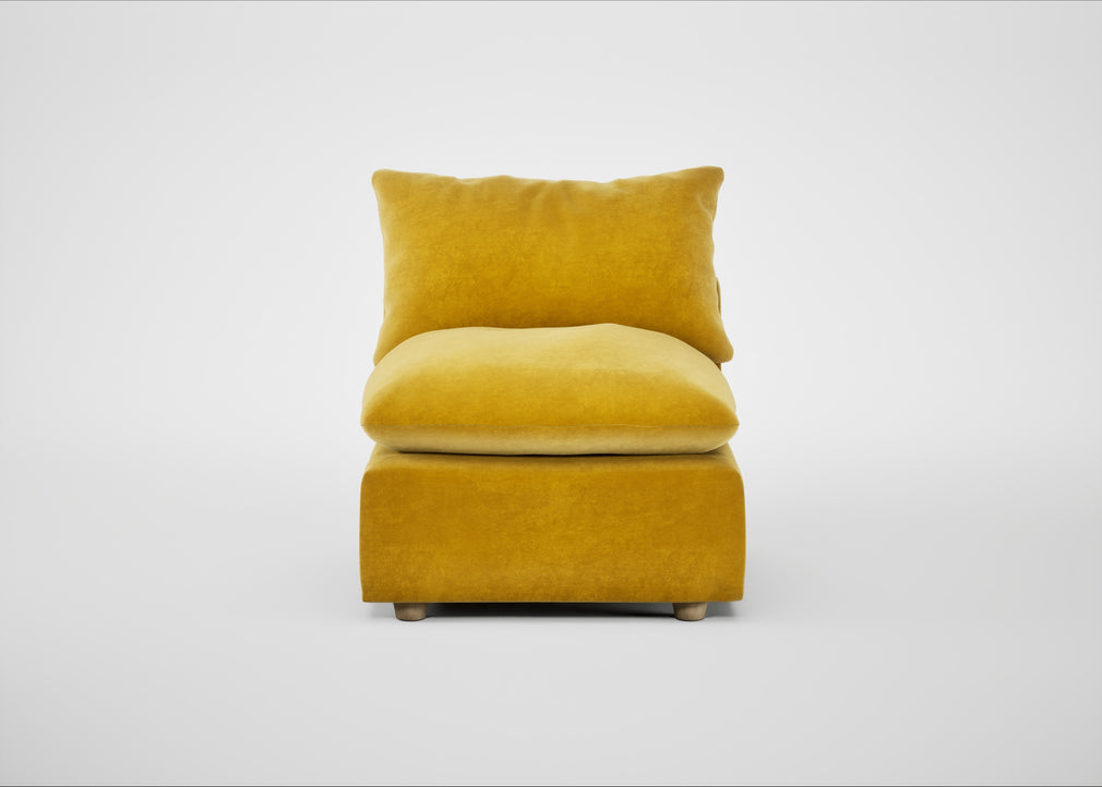 Astrid Single Unit Smart Luxe Velvet Canary / Natural Beech