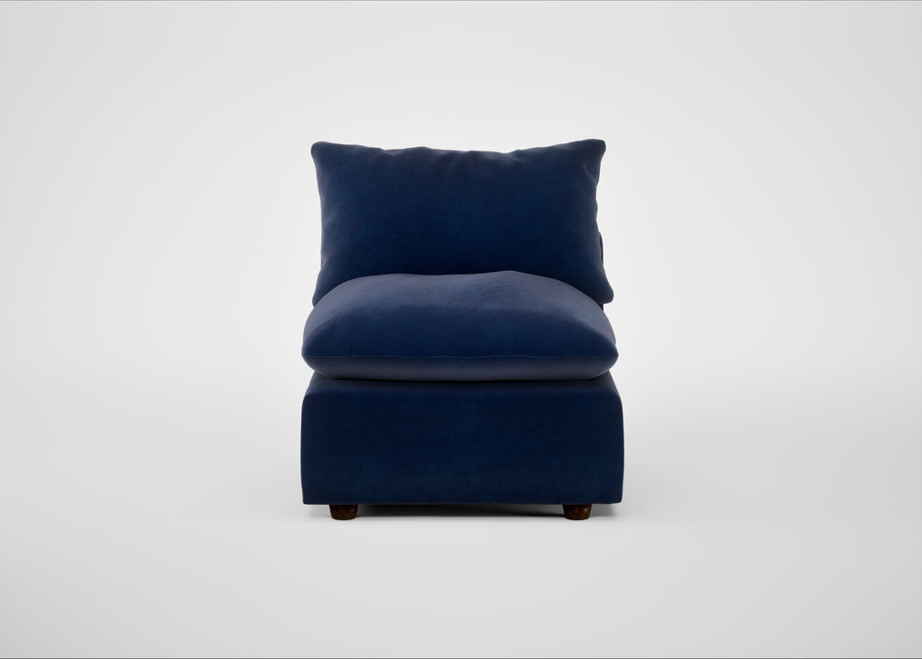 Astrid Single Unit Smart Luxe Velvet Midnight / Walnut Stained Beech