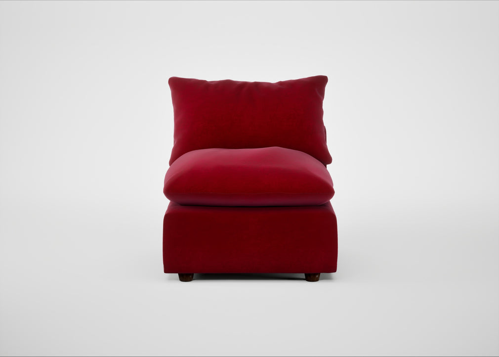 Astrid Single Unit Smart Luxe Velvet Mulberry / Walnut Stained Beech