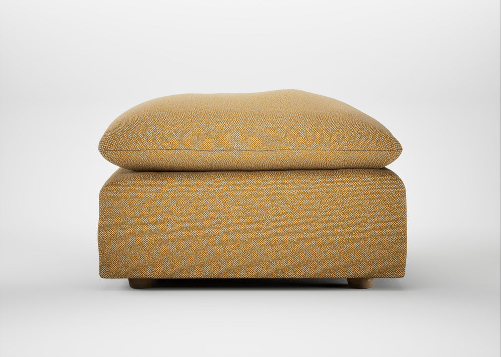 Astrid Ottoman Boucle Tweed Citrine / Natural Beech