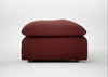 Astrid Ottoman Capelo Linen-Cotton Etruscan Red / Natural Beech