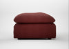 Astrid Ottoman Capelo Linen-Cotton Etruscan Red / Walnut Stained Beech