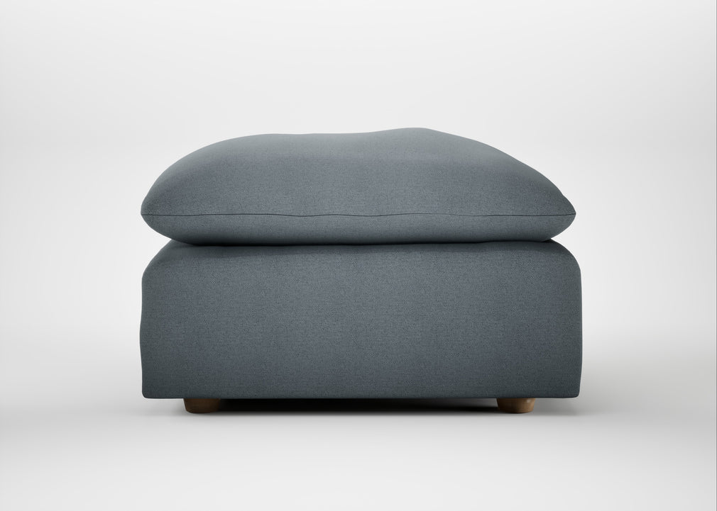 Astrid Ottoman Capelo Linen-Cotton Mineral / Natural Beech