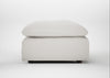 Astrid Ottoman Capelo Linen-Cotton Sea Salt / Walnut Stained Beech