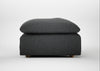 Astrid Ottoman Melton Wool Granite / Natural Beech
