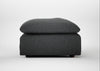 Astrid Ottoman Melton Wool Granite / Walnut Stained Beech