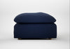 Astrid Ottoman Melton Wool New Navy / Natural Beech