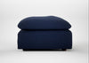 Astrid Ottoman Melton Wool New Navy / Walnut Stained Beech