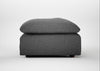Astrid Ottoman Melton Wool Shale / Walnut Stained Beech