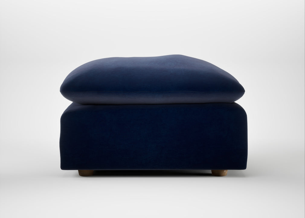 Astrid Ottoman Smart Luxe Velvet Midnight / Natural Beech