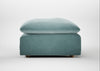 Astrid Ottoman Smart Luxe Velvet Mineral Blue / Natural Beech