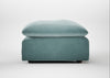 Astrid Ottoman Smart Luxe Velvet Mineral Blue / Walnut Stained Beech