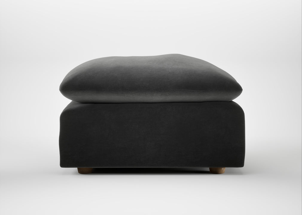 Astrid Ottoman Smart Luxe Velvet Nickel / Natural Beech