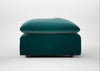Astrid Ottoman Smart Luxe Velvet Ocean Green / Natural Beech