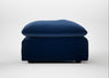 Astrid Ottoman Cotton Velvet Midnight / Walnut Stained Beech