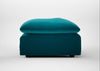 Astrid Ottoman Cotton Velvet Teal / Walnut Stained Beech