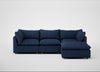 Astrid Right Hand Facing Corner Chaise Sofa Capelo Linen-Cotton Inkspot / Natural Beech