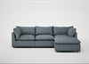 Astrid Right Hand Facing Corner Chaise Sofa Capelo Linen-Cotton Mineral / Natural Beech