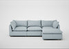 Astrid Right Hand Facing Corner Chaise Sofa Capelo Linen-Cotton Sea Shanty / Natural Beech